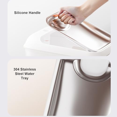 Fuente de agua inalámbrica para gatos de acero inoxidable miniatura 6