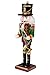 Clever Creations Green Drummer 12 Inch Traditional Wooden Nutcracker, Festive Christmas Décor for Shelves and Tables