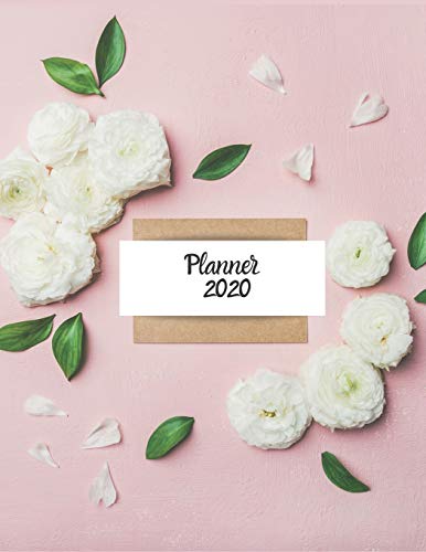 Planner 2020: Large 8.5 x11 matte pretty floral cover, two pages for each week, full page monthly calendar, inspirational quotes & space to write affirmations. A great gift. (Positive Planners) image 3