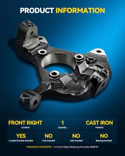 Image of PHILTOP Front Steering Knuckle Fit for GMC Yukon XL 1500 2007-2014,1PC Passenger Side Replaces 698070