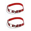 alisikee 2PCs Leather Leg Garter with Chains, Elastic Rock Heart Thigh Garter for Women, Red, One Size #2