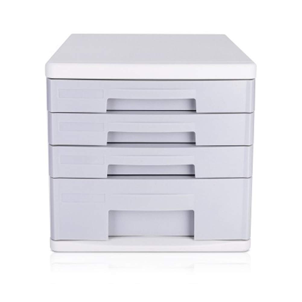 Armadio per File Desktop Cassetto a 4 Strati Piccolo Armadio di Archiviazione Multifunzione Documenti Cartacei Informazioni Archiviazione Ufficio Armadietto Desktop Organizzatore