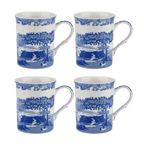 Spode Blue Italian set de 4 mugs 12 onzas