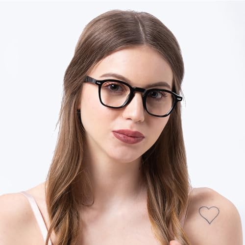 Image of Shisen Fox Niko 2.0 Square Acetate Spectacles Frames for Men & Women with Demo Lenses | Classic Full Rim Eye Frames for Men & Women | Stylish & Durable Specs Frame for Man & Woman