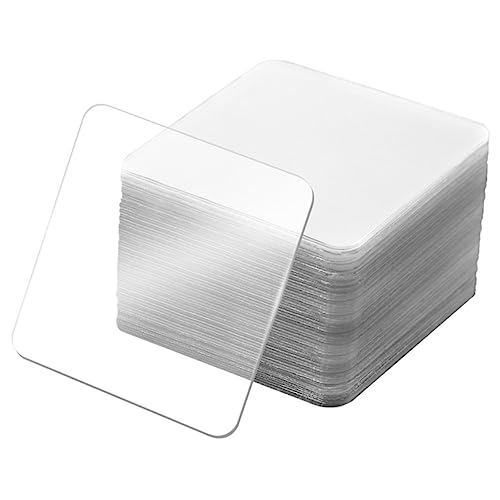 Ruban adhésif double face carré transparent fixation murale sans perçage lot de 100 pastilles