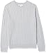 Amazon Essentials Men's Crewneck Cable Cotton Sweater, Light Grey Heather, X-Small