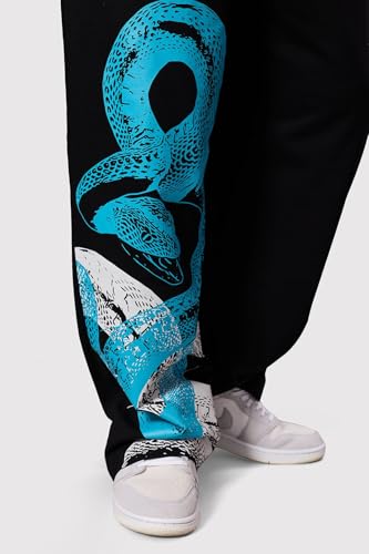 Image of FUAARK Mens Cotton Python Loose Oversized Track Pant