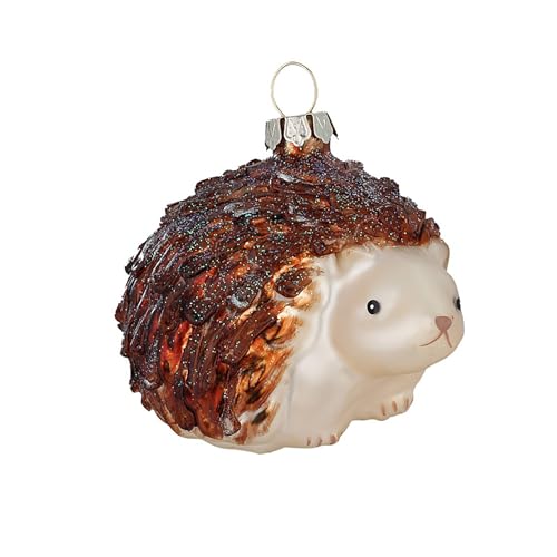 Christbaumschmuck Glas 8cm - Igel Figur zum Aufhängen - handbemalt -...