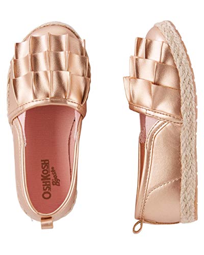 OshKosh Girls' Gold Ruffle Espadrilles- Sizes 5 through 2- SIZE 7