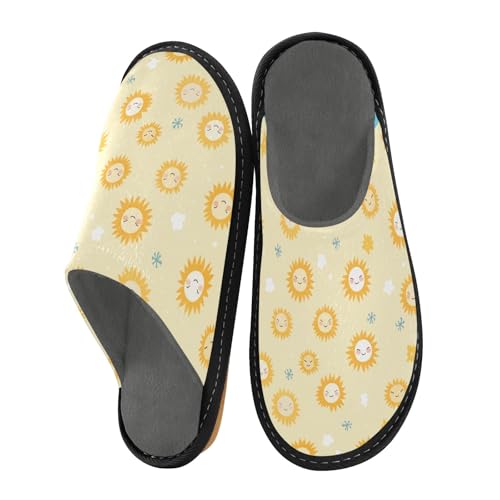 Sun Fuzzy Slippers Soft Home Bedroom Slippers for Women Men House Shoes2
