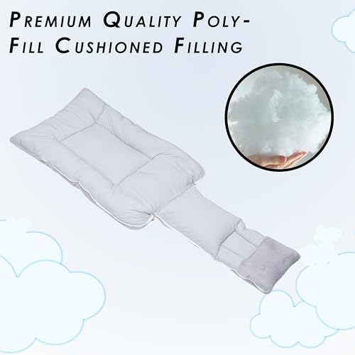 Image of VoiDrop Baby Carry Bed Cum Sleeping Bag 2 in 1 for New Born Babies (0-12 Months) Baby Fur Material Portable Travelling Bed for Infants (Velvet-Grey)