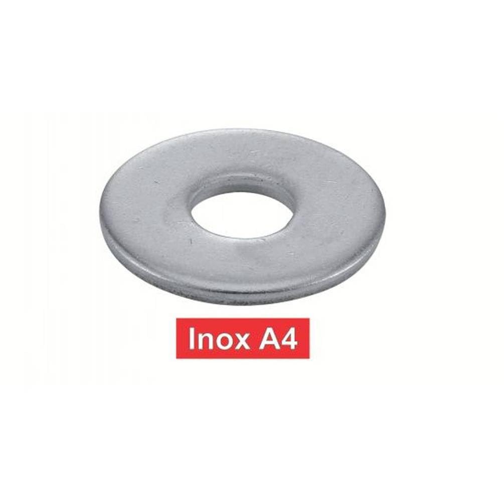 100 arandelas planas anchas, 12 mm, DIN 9021, ISO 7093, NFE25-513/25-514, UNI 6593, acero inoxidable, A4, D-Work