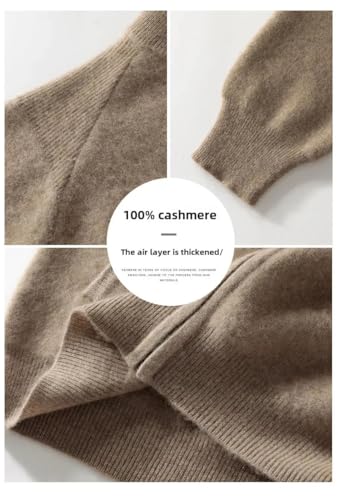Men 100 Percent Cashmere Open Cardigan Men's Loose Thickened Zipper Casual Knitted Crew Neck Cardigan3