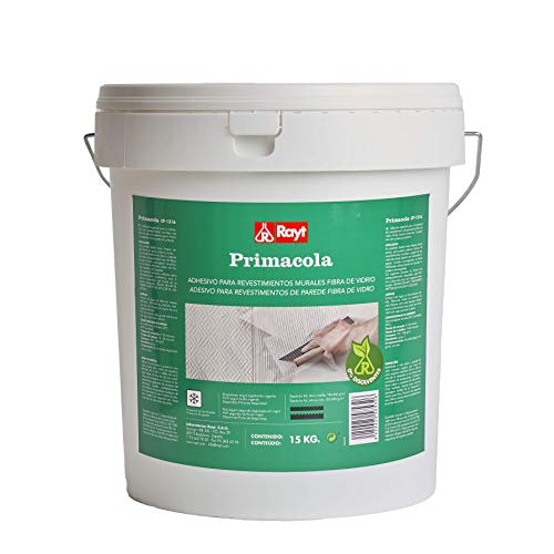 Rayt 585-32 Primacola CP-1316 Adhesivo vinílico especial para revestimientos de fibra de vidrio sobre paredes de yeso, cemento, madera, etc. SIN disolventes. 15 kg