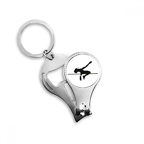 Physical Education High Jump Nail Nipper Ring Key Chain Bottle Opener Clipper
