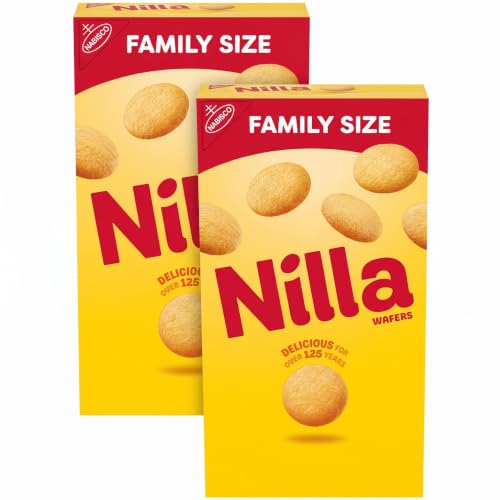 Nilla Wafers Cookies, Vanilla, 15 Oz | Family Size | Pack Of 2