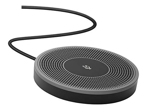 Logitech 989-000405 Expansion Mic for MeetUp Video Conferencing Systems - Indicator Lights, Mute Button, Microphone (Mono, Wideband, Noise Cancelling), Laptop/PC/Mac Compatible - Black (New)(Renewed)