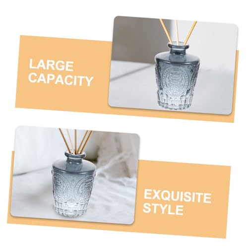 Bouteilles diffuseur verre gris sculpte pour parfum maison x4