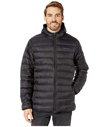 Image of Eddie Bauer Men's CirrusLite Down Hooded Jacket, Black, Large, Tall