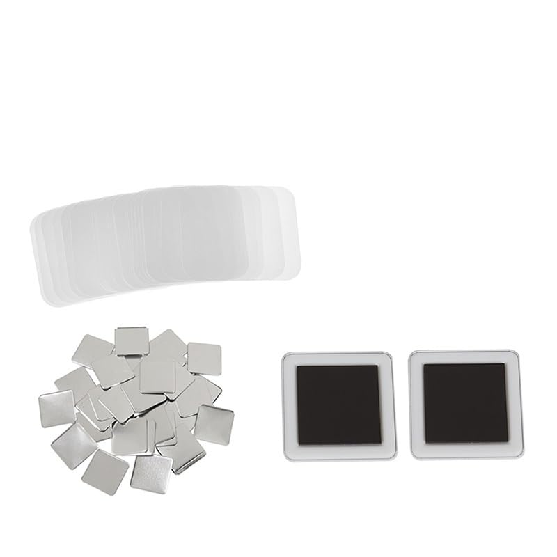 Lot de 100 aimants carrés 50x50mm, Badge réfrigérateur, pièces fabrication à faire soi-même,Fournitures Badge
