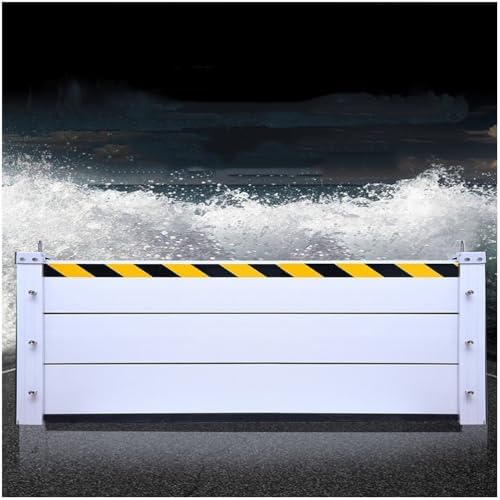 Reusable Aluminum Flood Barriers for Home & Garage - 31.5in High, 2ft Long Detachable Water Blocker, Temporary Baffle Design for Yards & Warehouses