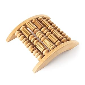 Tuuli Accessories Massage Massagerolle Massageroller Massagegerät Fuß Fußmassagegerät Fußroller Fußmassage aus Holz 29×24,5 cm