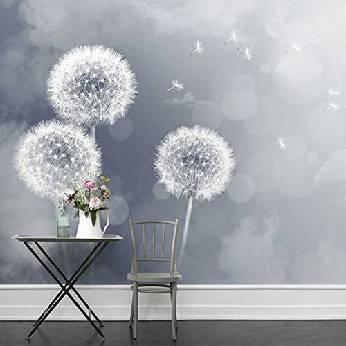 Ljzclock Dandelion Wall Mural, Creative Wallpapers 3D Space Decor Paintings, Removable Wallpaper Peel And Stick, Self Adhesive Wallpaper For Bedroom Living Room -55 Inches W X 40 Inches H #TOP1