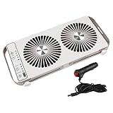 Homeponnew Wohnmobil-Dachventilator mit 4 Geschwindigkeitsstufen für einstellbaren Luftstrom, 12 V DC, tragbarer Abluftventilator für Wohnmobile und Wohnmobile (weiß)