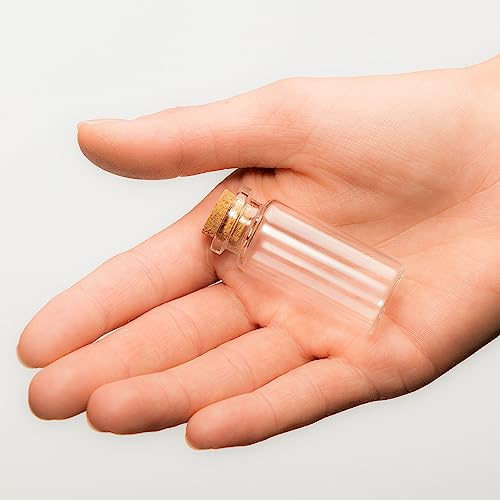 com-four® 30x Kleine Glasflaschen mit Korken 10ml, Gewürzgläser Set – Ansicht 5