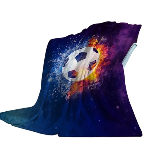 Couverture de feu et d'eau football de qualité pour salon