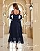 BeryLove Womens Evening Prom Sparkly Glitter Two Piece Formal Wedding Guest Cocktail Dress Elegant Flowy Long Party Bridesmaid Dresses 7079 Navy L