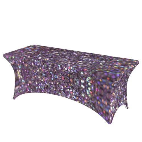 Housse de table extensible pailletée anti-pli EdWal buffet rectangulaire - 2