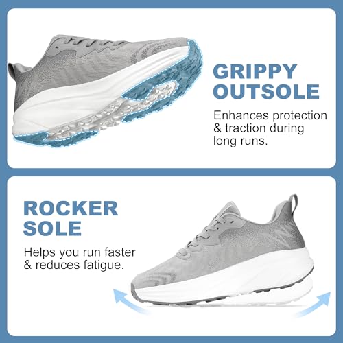 Image of ZOVE Wide Toe Box Shoes Women Extra Wide Width Sneakers Ultra Light Road Running Shoes Non-Slip Tennis Sneakers Breathable Walking Athletic