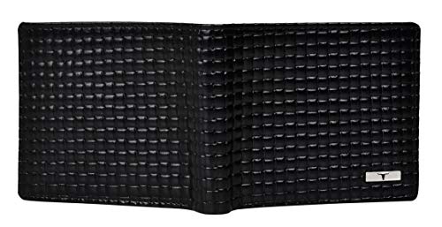 Image of URBAN FOREST Zyon Printed Black Leather Wallet for Men