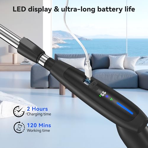 Image of Electric Spin Scrubber - Upgraded 10-in-1 IPX7 Waterproof Electric Cleaning Brush with LED Display, Gravity Sensing Dual Speed Adjustment, Suitable for Bathrooms, Kitchens, Sinks, Tiles, Cars