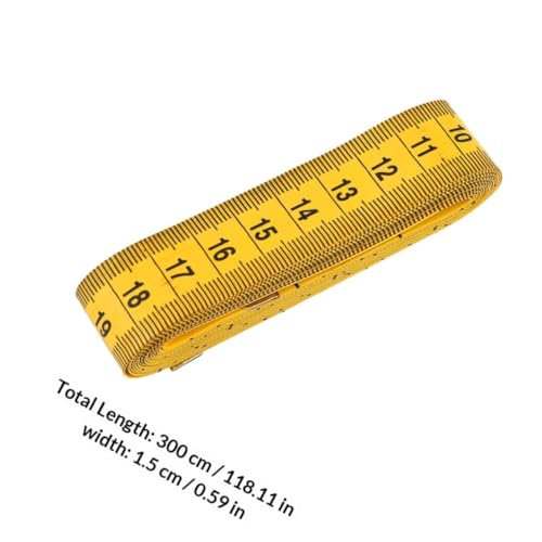 Cinta métrica flexible doble faz 120in amarillo 2 piezas miniatura 2