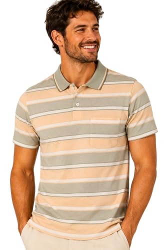 Image of SANE ORIGINALS Polo T-Shirt for Men with Pocket || Striped Polo for Men