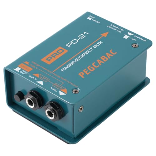 pegcabac - Passive Direct Box with Ground Lift and Attenuator Switch DI Box/Merge Function as Two...