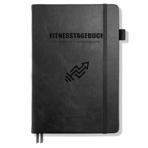 BIROYAL Gym Buch Deutsch PRO A5, 12 Übungen pro Tag mit 93 Trainingsseiten