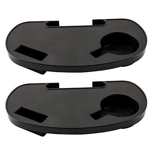 BullStar Set of 2 Cup Holder for Zero Gravity Chair Universal Utility Tray for Beach Chair Clip On Chair Easy-Slide with Mobile Device Slot and Snack Tray