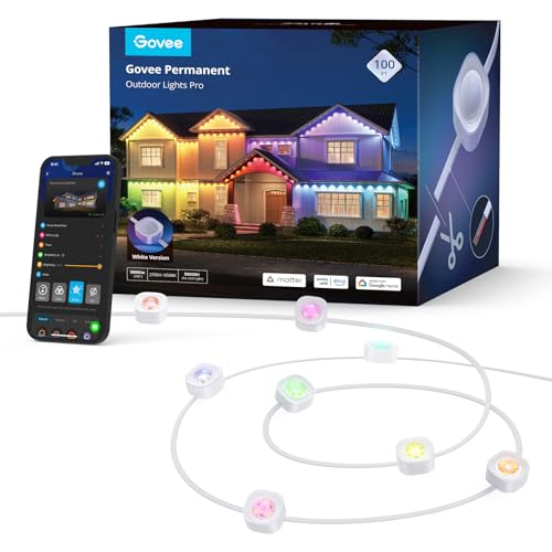 Govee Permanent Outdoor Lights Pro RGBIC Warm Cold White IP67 Waterproof