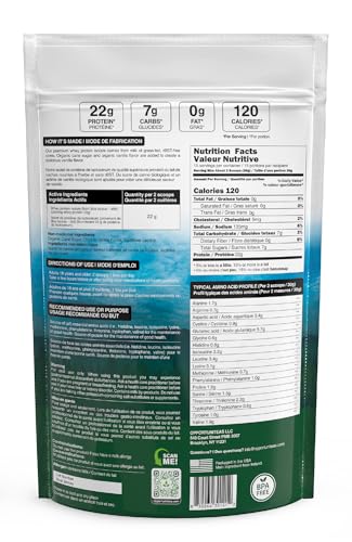 Image of Opportuniteas Grass Fed Vanilla Whey Isolate Protein Powder - 22g Protein, Heavy-Metal Tested, Organic Cane Sugar & Organic Vanilla Flavor, Non-GMO, Hormone-Free, Sourced from Ireland, 1lb