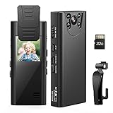 Losfom Z01 Body Camera with Audio, 1080P Body Worn Cameras with Infrared Night Vision, Wearable Body