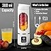 Kitchenware By Neil Portable Blender Smoothie Maker | USB Rechargeable Mini Bullet Blender 18000 RPM | Low Noise Personal Juicer Bottle for Smoothies, Shakes & Juices