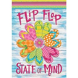 Affiche en métal avec tongs d'été avec tongs, piscine, maison, plage, affiche en métal 20,3 x 30,5 cm