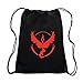Pokemergency Team Valor Gym Drawstring Bag, Black/Red