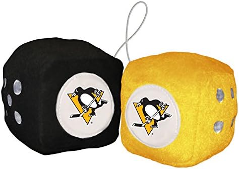 Fremont Die NHL Pittsburgh Penguins BasicFuzzy Dice, Team Colors, One Size