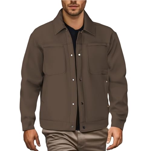 Veste homme avec poches et manches longues : manteau de travail fonctionnel