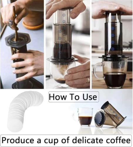 Image of 100pcs 58mm Round White Espresso Paper Filters for Portafilter & Moka Pot | Traps fine powder for richer crema, prevents splashing, ensures even extraction, protects filter screen, disposable.
