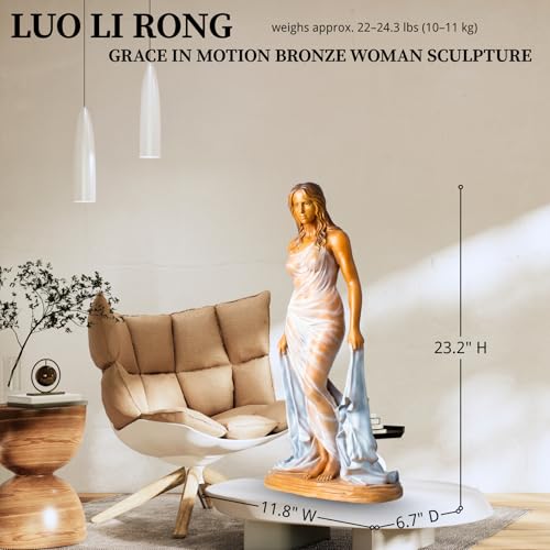 Escultura Mujer Bronce GRACE IN MOTION 23.2 pulgadas miniatura 2